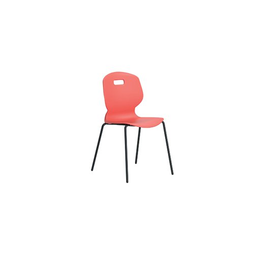 Titan Arc Four Leg Classroom Chair Size 6 Coral KF77797 Classroom Seats KF77797