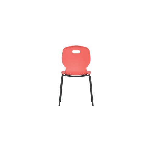 Titan Arc Four Leg Classroom Chair Size 6 Coral KF77797 Titan
