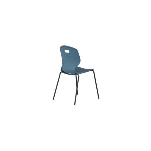 KF77802 Titan Arc Four Leg Classroom Chair Size 6 Steel Blue KF77802