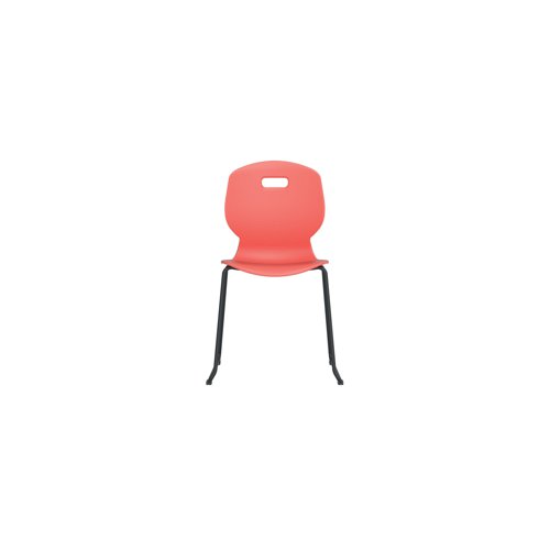 Titan Arc Skid Base Chair Size 6 Coral KF77811 Classroom Seats KF77811