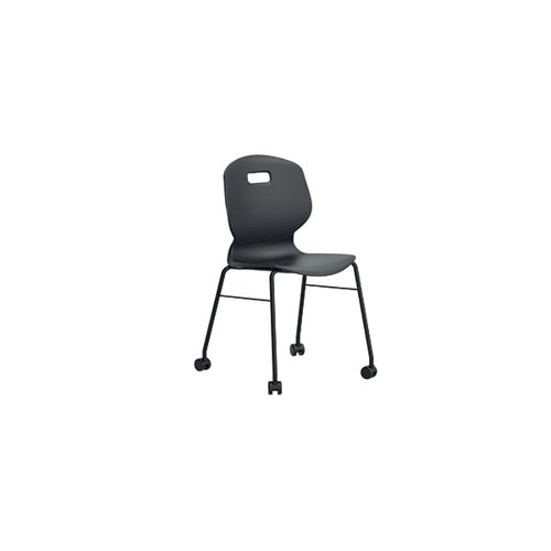 Titan Arc Mobile Four Leg Chair Size 6 Anthracite KF77831