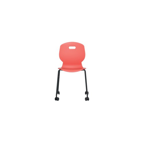 Titan Arc Mobile Four Leg Chair Size 6 Coral KF77832 Classroom Seats KF77832