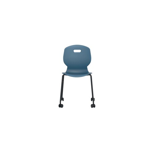 Titan Arc Mobile Four Leg Chair Size 6 Steel Blue KF77837 Classroom Seats KF77837