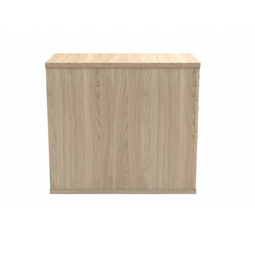 Polaris 3 Drawer Desk High Pedestal 404x800x730mm Canadian Oak KF77879 - VOW - KF77879 - McArdle Computer and Office Supplies