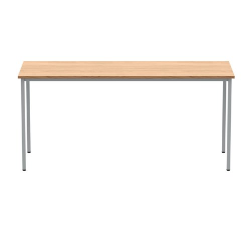 Polaris Rectangular Multipurpose Table 1600x600x730mm Norwegian Beech/Silver KF77891