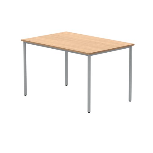 Polaris Rectangular Multipurpose Table 1200x800x730mm Norwegian Beech/Silver KF77892 - KF77892
