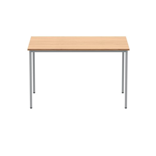 Polaris Rectangular Multipurpose Table 1200x800x730mm Norwegian Beech/Silver KF77892 VOW