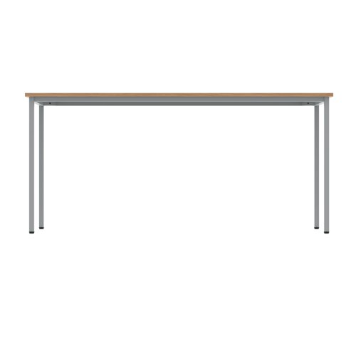 KF77893 Polaris Rectangular Multipurpose Table 1600x800x730mm Norwegian Beech/Silver KF77893
