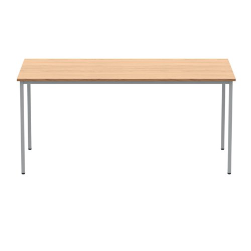 Polaris Rectangular Multipurpose Table 1600x800x730mm Norwegian Beech/Silver KF77893 - KF77893