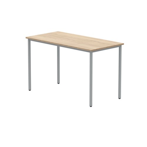 Polaris Rectangular Multipurpose Table 1200x600x730mm Canadian Oak/Silver KF77894 - VOW - KF77894 - McArdle Computer and Office Supplies