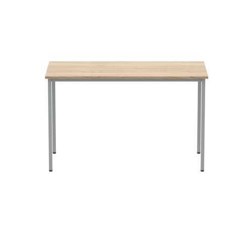 Polaris Rectangular Multipurpose Table 1200x600x730mm Canadian Oak/Silver KF77894 - KF77894