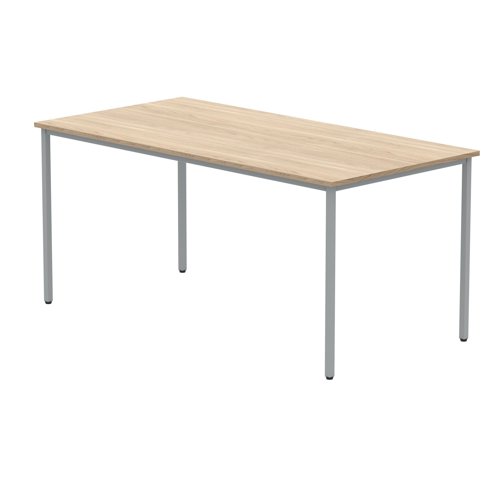 Polaris Rectangular Multipurpose Table 1600x800x730mm Canadian Oak/Silver KF77897 KF77897