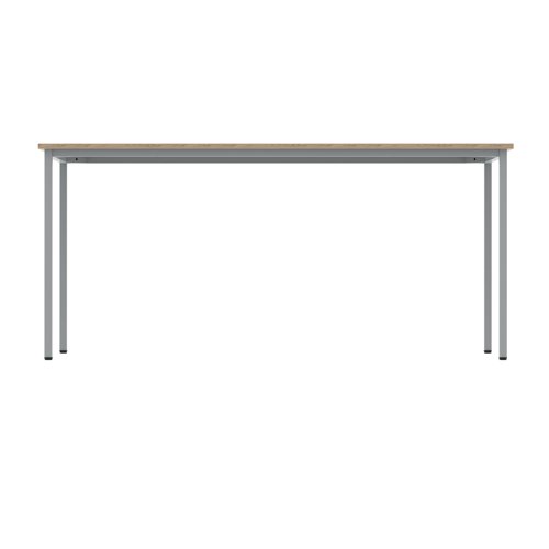 Polaris Rectangular Multipurpose Table 1600x800x730mm Canadian Oak/Silver KF77897 KF77897