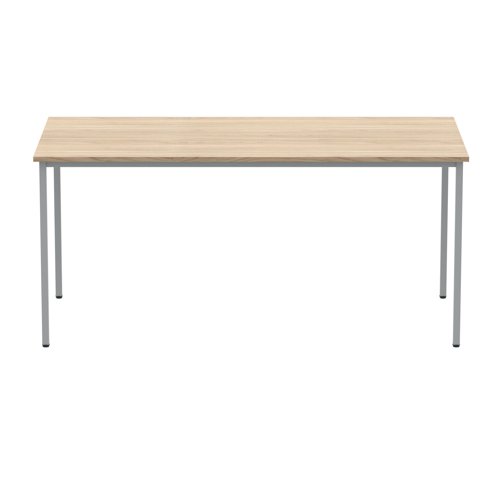 Polaris Rectangular Multipurpose Table 1600x800x730mm Canadian Oak/Silver KF77897 - KF77897