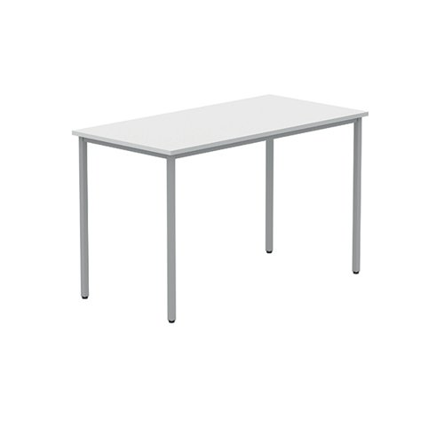 Polaris Rectangular Multipurpose Table 1260x90x680mm Arctic White/Silver KF77898