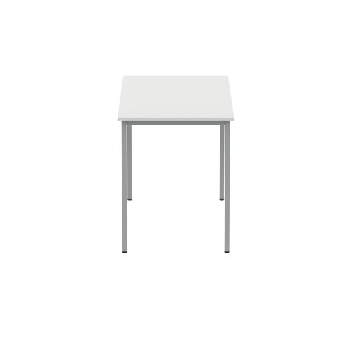 Polaris Rectangular Multipurpose Table 1200x600x730mm Arctic White/Silver KF77898 - VOW - KF77898 - McArdle Computer and Office Supplies