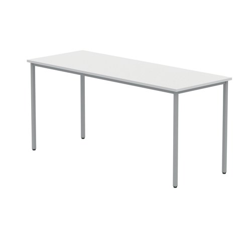 Polaris Rectangular Multipurpose Table 1600x600x730mm Arctic White/Silver KF77899 - KF77899