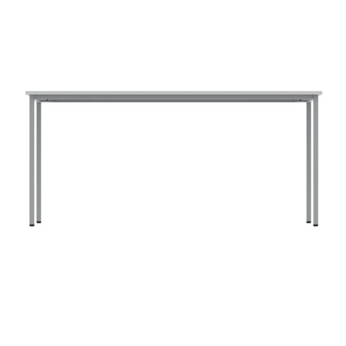 Polaris Rectangular Multipurpose Table 1600x600x730mm Arctic White/Silver KF77899 - VOW - KF77899 - McArdle Computer and Office Supplies