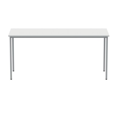 KF77899 Polaris Rectangular Multipurpose Table 1600x600x730mm Arctic White/Silver KF77899