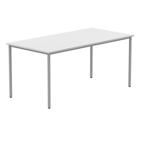 Polaris Rectangular Multipurpose Table 1600x800x730mm Arctic White/Silver KF77901