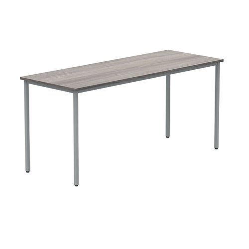 Polaris Rectangular Multipurpose Table 1600x600x730mm Alaskan Grey Oak/Silver KF77903
