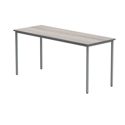 Polaris Rectangular Multipurpose Table 1600x600x730mm Alaskan Grey Oak/Silver KF77903 VOW