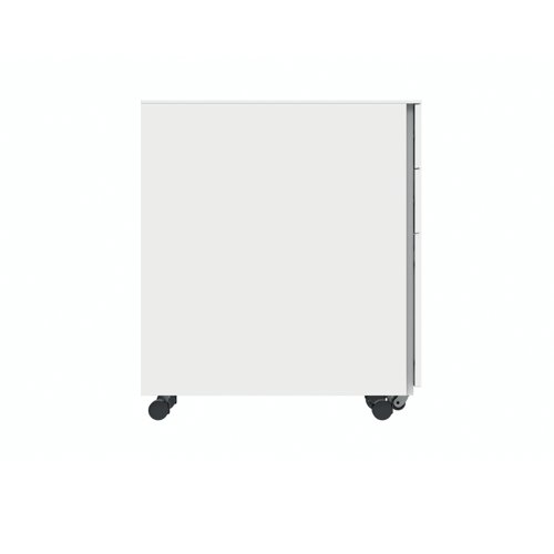Polaris 3 Drawer Mobile Under Desk Steel Pedestal 480x680x580mm White KF77907 - KF77907