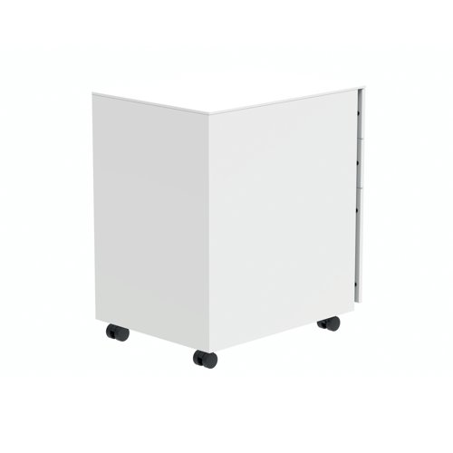 Polaris 3 Drawer Mobile Under Desk Steel Pedestal 480x680x580mm White KF77907 Pedestals KF77907
