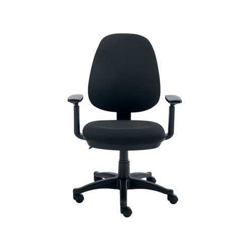 The Polaris Nesta Operator Chair has a modern design with a rounded back for lumbar and back support. The chair has two lever controls for seat height and tilt adjustments, ensuring personalised comfort with a recommended usage time of up to 8 hours. The chair is supplied without arms.