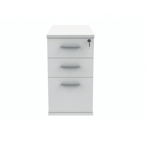 Polaris 3 Drawer Desk High Pedestal 404x800x730mm Arctic White KF78023