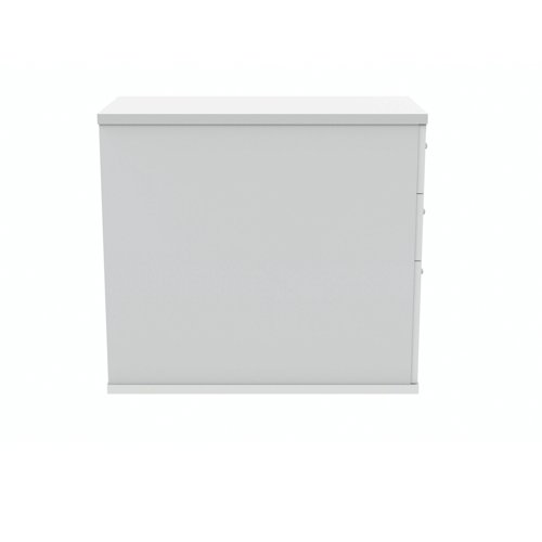 KF78023 Polaris 3 Drawer Desk High Pedestal 404x800x730mm Arctic White KF78023