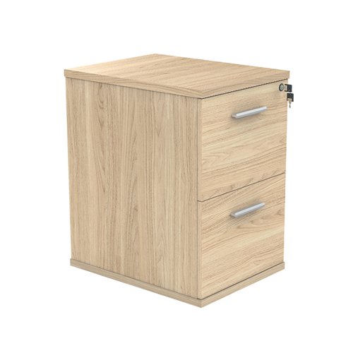 Polaris 2 Drawer Filing Cabinet 460x600x710mm Canadian Oak KF78102