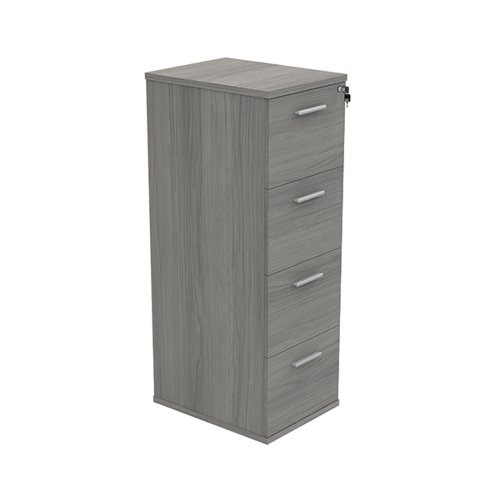 Polaris 4 Drawer Filing Cabinet 460x600x1358mm Alaskan Grey Oak KF78108