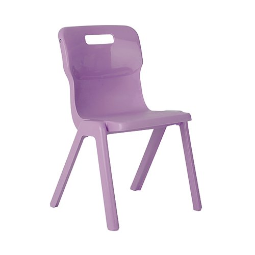 Titan One Piece Classroom Chair 432x408x690mm Purple KF78518