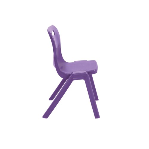 Titan One Piece Classroom Chair 482x510x829mm Purple (Pack of 10) KF78585 Classroom Seats KF78585