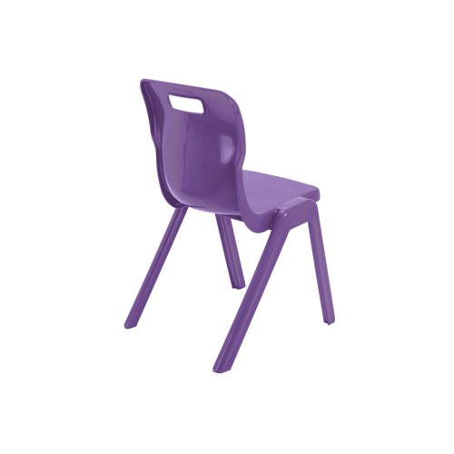 Titan One Piece Classroom Chair 482x510x829mm Purple (Pack of 10) KF78585 KF78585