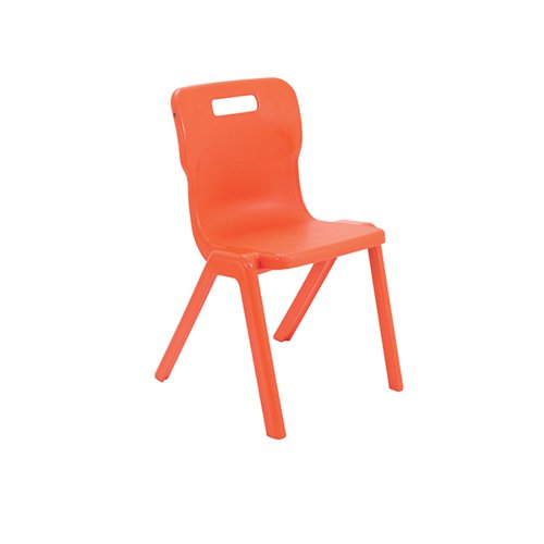 Titan One Piece Classroom Chair 482x510x829mm Orange KF78530 Titan
