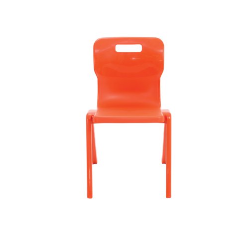 Titan One Piece Classroom Chair 482x510x829mm Orange (Pack of 30) KF78644 Titan