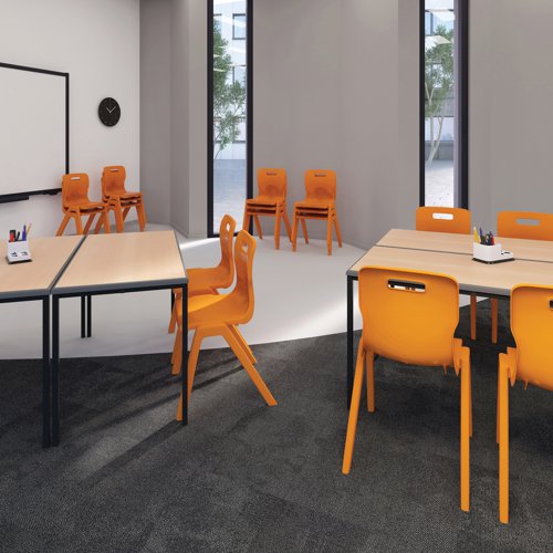 Titan One Piece Classroom Chair 482x510x829mm Orange (Pack of 30) KF78644 Titan