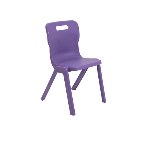 Titan One Piece Classroom Chair 482x510x829mm Purple (Pack of 10) KF78585