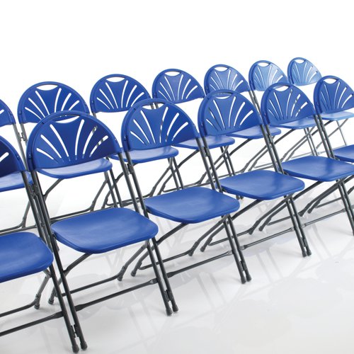Titan Folding Chair 445x460x870mm Blue KF78658 Titan
