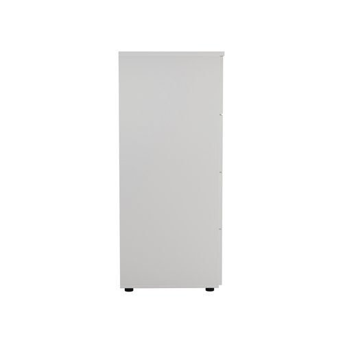 Jemini 4 Drawer Filing Cabinet 464x600x1365mm White KF78667 Filing Cabinets KF78667