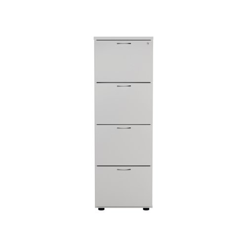 Jemini 4 Drawer Filing Cabinet 464x600x1365mm White KF78667 VOW