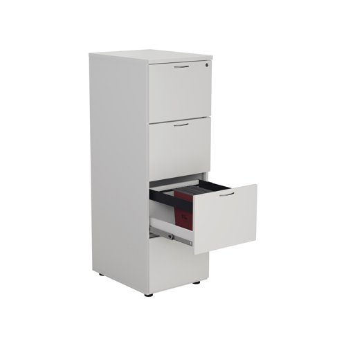 Jemini 4 Drawer Filing Cabinet 464x600x1365mm White KF78667 - KF78667