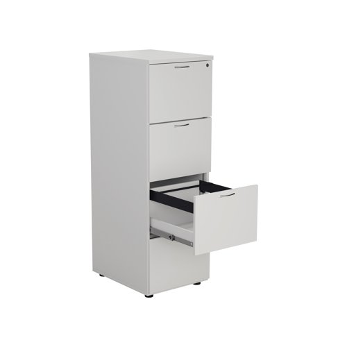 Jemini 4 Drawer Filing Cabinet 464x600x1365mm White KF78667 KF78667