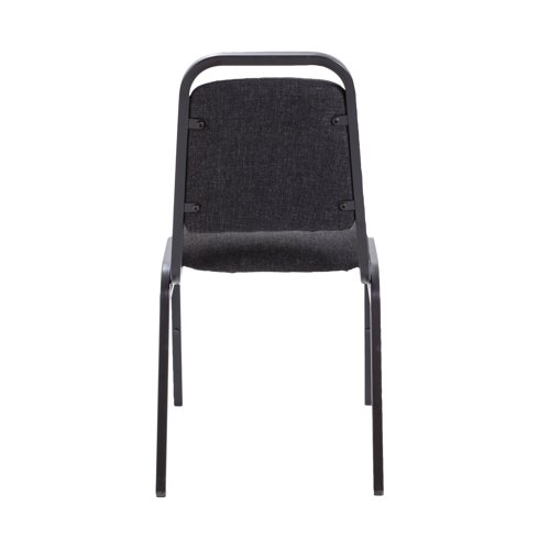 Providing enough seating at conferences, banqueting halls and other hospitality events has never been easier with these Arista Banqueting Chairs. They feature a black frame and comfortable charcoal upholstery. The minimal design and streamlined shape of these chairs makes them easy to stack up to 4 high when not in use, allowing you to store a high volume of seating without taking up floor space.