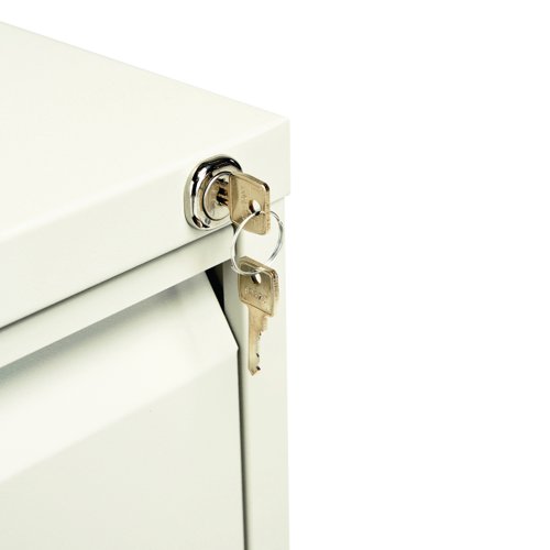 Jemini 3 Drawer Filing Cabinet 470x622x1016mm White KF78707 Filing Cabinets KF78707