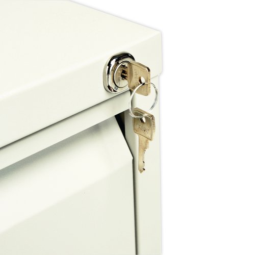 Jemini 4 Drawer Filing Cabinet Lockable 470x622x1321mm White KF78708 - KF78708