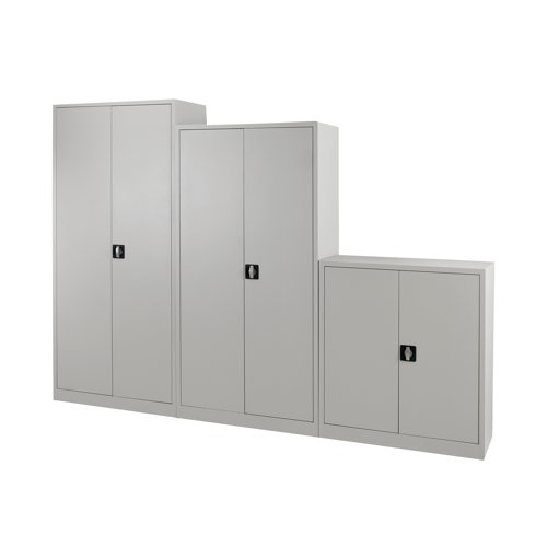 Talos Double Door Stationery Cupboard 920x420x1790mm Grey KF78754 - TC Group - KF78754 - McArdle Computer and Office Supplies
