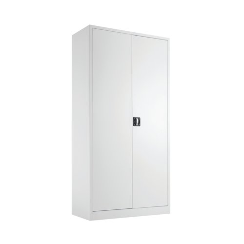 Talos Double Door Stationery Cupboard 920x420x1790mm White KF78755 - KF78755